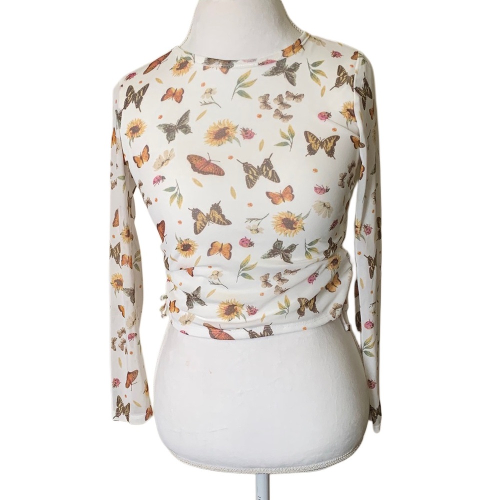 Self Esteem Butterfly Crop Top